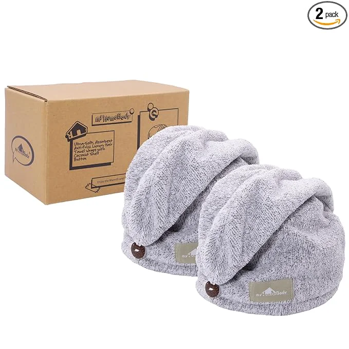 High-Performance myHomeBody Hair Towel Wrap Luxury Quick Drying Turban Ultra Soft Absorbent Classic