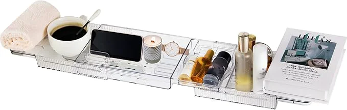 Outstanding Expandable Bathtub Tray for Tub Waterproof Bathroom Storage Bath Organizer Casual