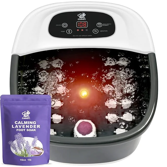 Dependable Foot Spa Bath Massager with Heat Bubbles and Vibration Massage and Jets Comfortable