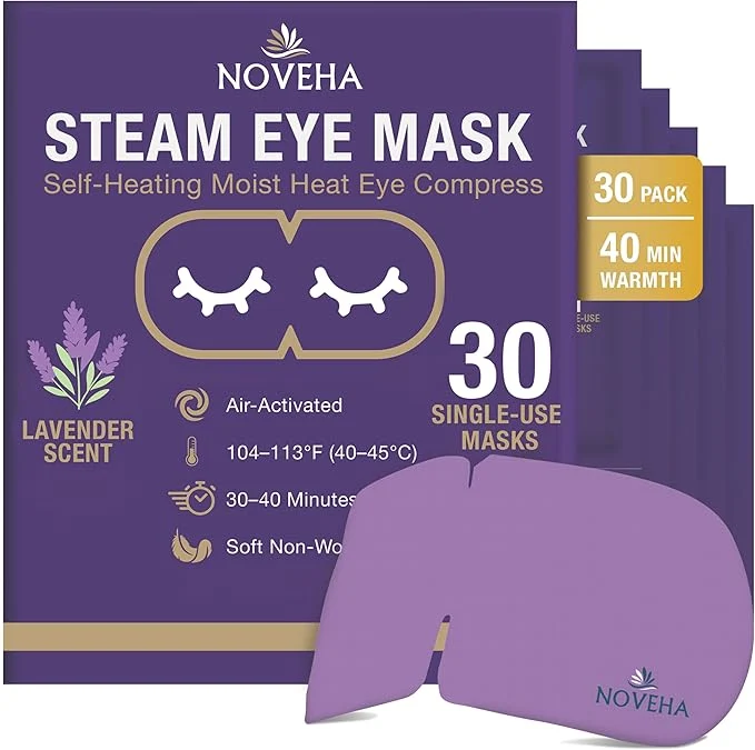 Classic NOVEHA Lavender Self Heating Steam Eye Mask Exclusive