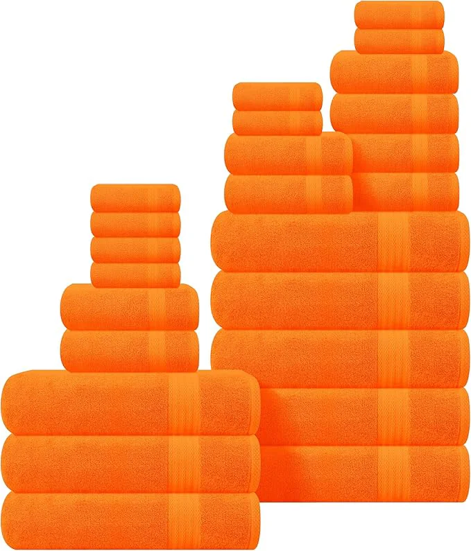 Premium Material GLAMBURG Ultra Soft 24-Piece Towel Set Carefully Designed