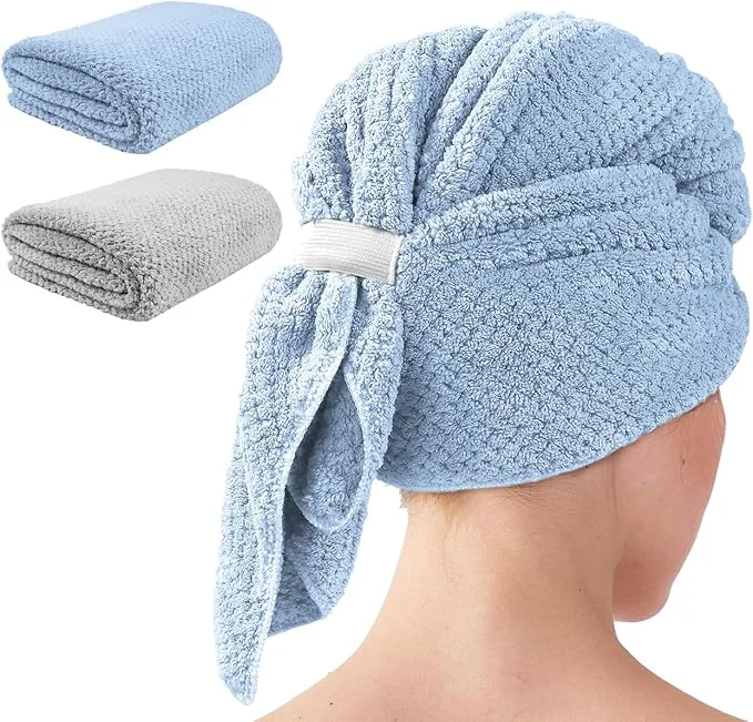 Environmentally Friendly my novel things 2 Pack Extra Large Microfiber Hair Towel Wrap Responsible
