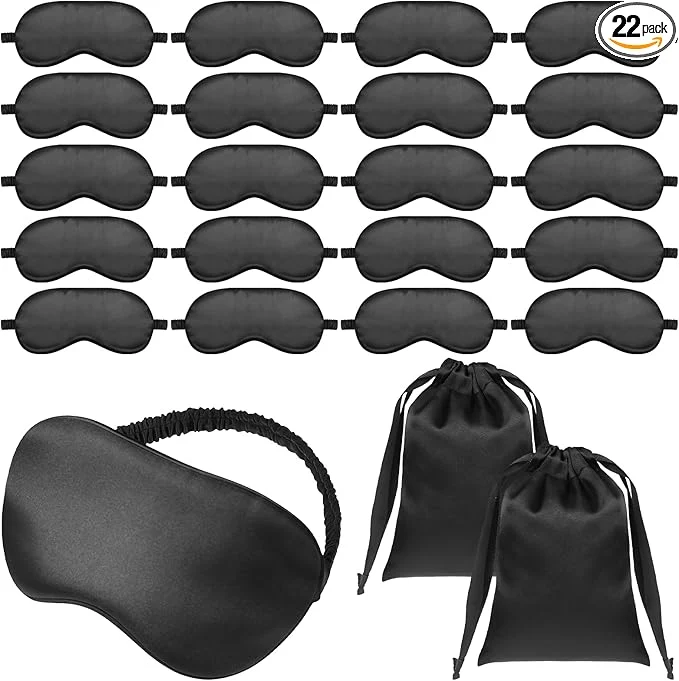 Original Design 20 Pieces Silk Sleep Mask with Adjustable Strap Women Men Selected