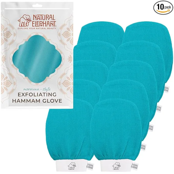 Minimalist Natural Elephant Exfoliating Hammam Glove Solid
