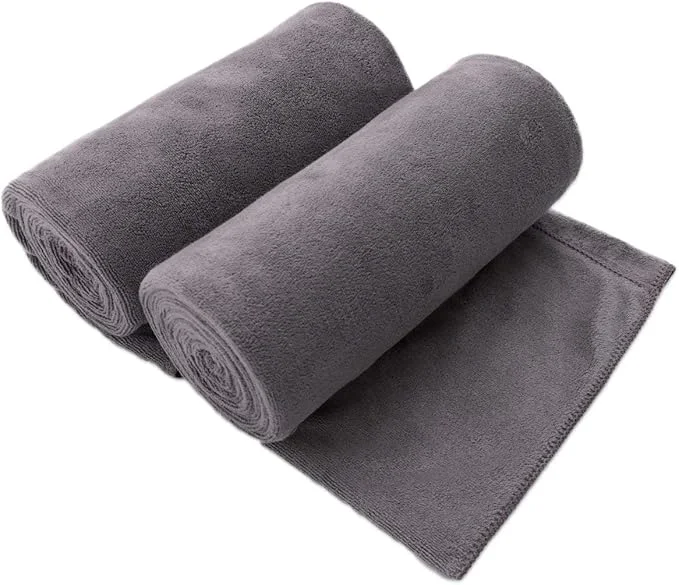 Fast JML Microfiber Bath Towel 2 Pack Oversized Thick Towels Super Absorbent and Detailed