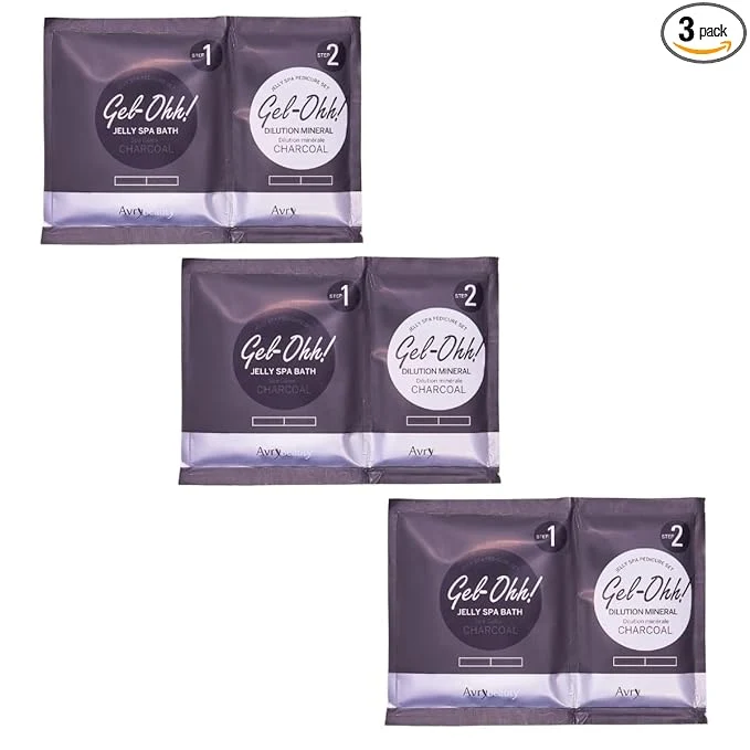 Exceptional AvryBeauty Gel-Ohh Jelly Spa Bath 3 Pack Charcoal Infused Ginger and Authentic