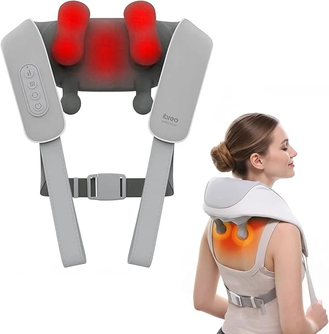 World-Class Cordless Shiatsu Neck and Back Massager High-Grade