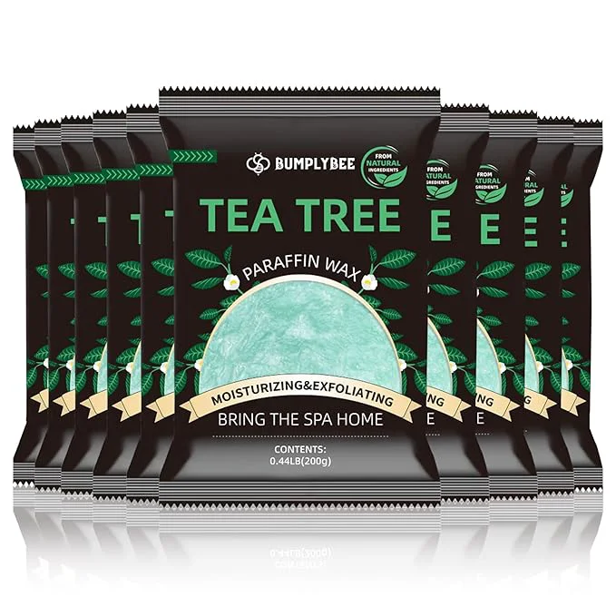 Excellent BUMPLYBEE Paraffin Wax for Hand and Feet 10 Pack Tea Tree Paraffin Wax Refills Elite