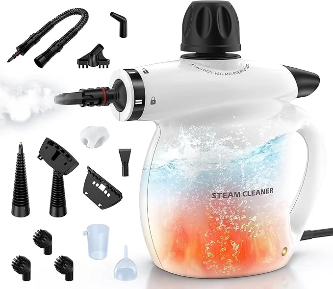 Superior Steam Cleaner Pressurized Handheld 13pcs Multi-Purpose Natural Deep Cleaning Excellent
