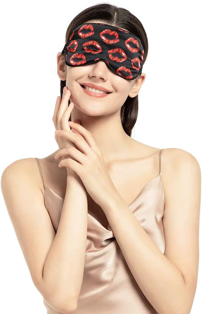 Green Mulberry Silk Sleep Mask Blackout Cute Natural Sleeping Mask Traditional