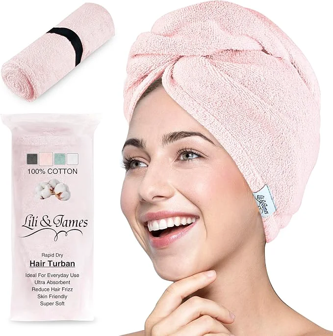 Pure Lili James Cotton Hair Towel Wrap Top-Quality