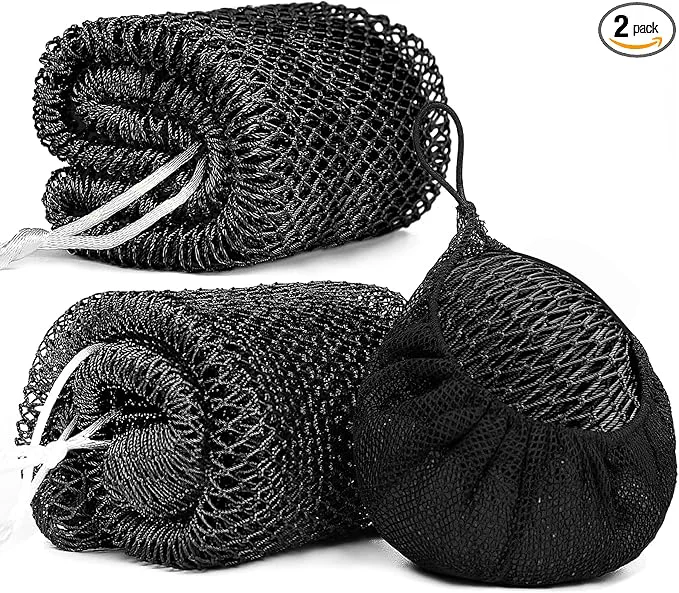 Comfortable 2 Pack African Net Sponge Exfoliating Body Scrubber Bath Sponge Specialty
