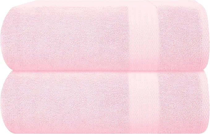 Proven GLAMBURG Premium Cotton Oversized 2 Pack Bath Sheet 35x70- Pure Cotton Fast