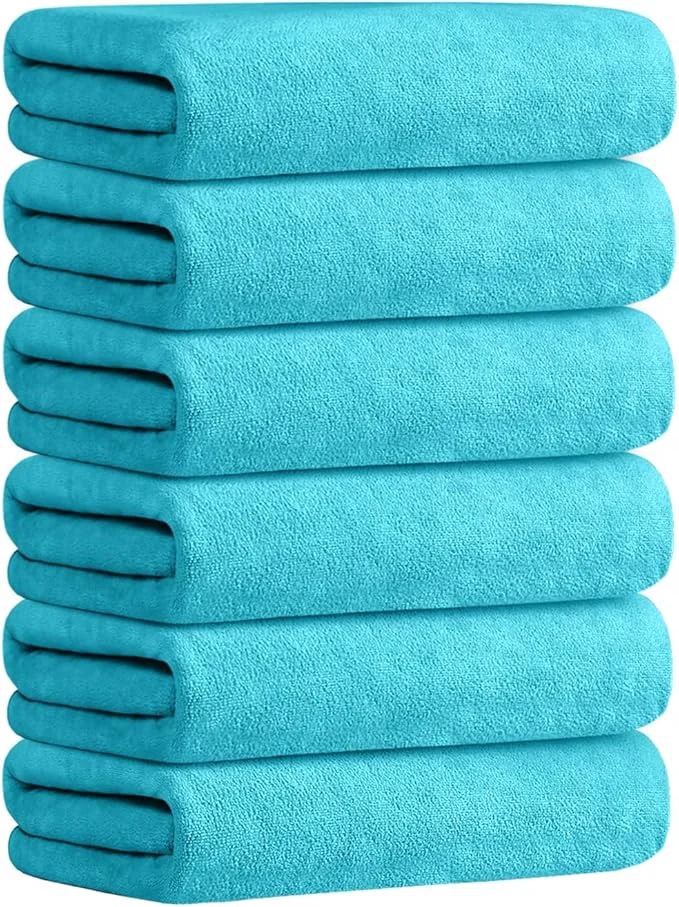 Organic JML Bath Towel Microfiber Bath Towels Set 6 Pack Lightweight