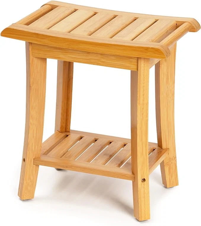 Fashionable Unibambou Bamboo Shower Bench Inside Shower Stool Exclusive