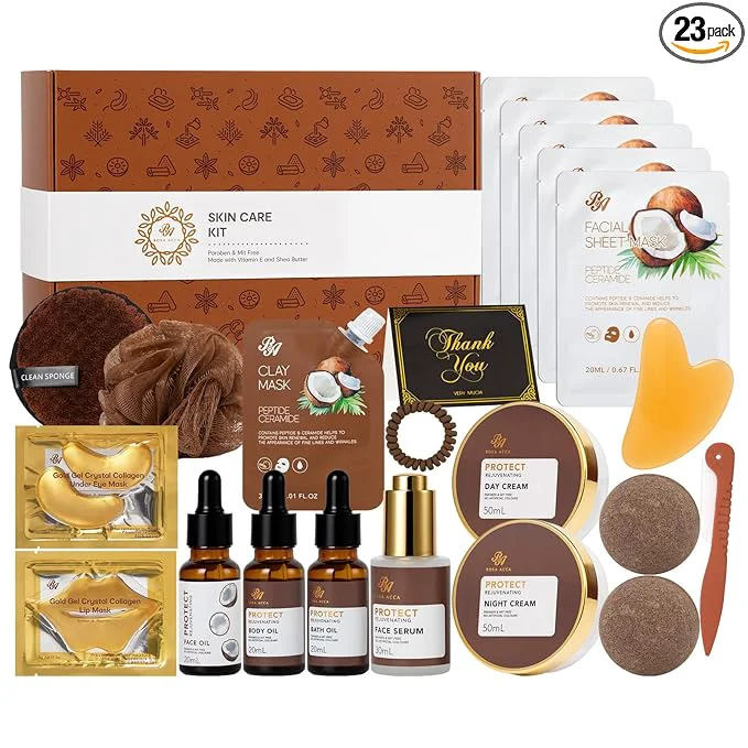 Professional Coconut 23 Pcs Facial Skin Care Kit High-Quality
