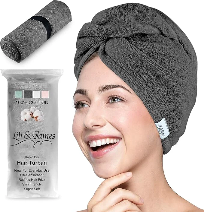 Dependable Lili James Cotton Hair Towel Wrap Trusted