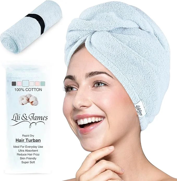 Top-Quality Lili James Cotton Hair Towel Wrap Genuine