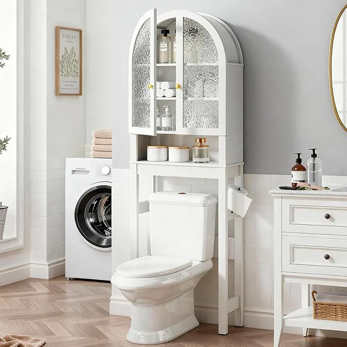 Optimized HMstone Over The Toilet Storage Cabinet Arched Bathroom Organizer and Storage Relaxed