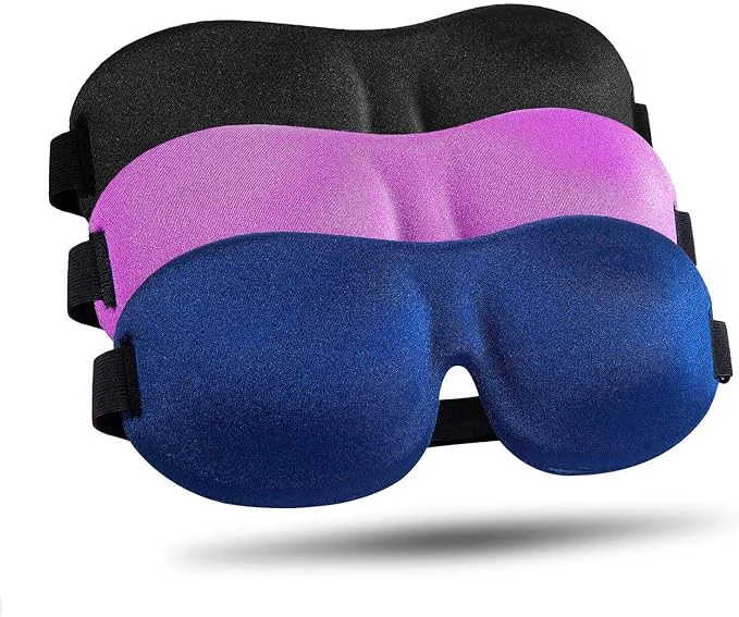 Solid LKY DIGITAL Sleep Mask for Side Sleeper 3 Pack Night Blindfold for Men Women Top-Quality