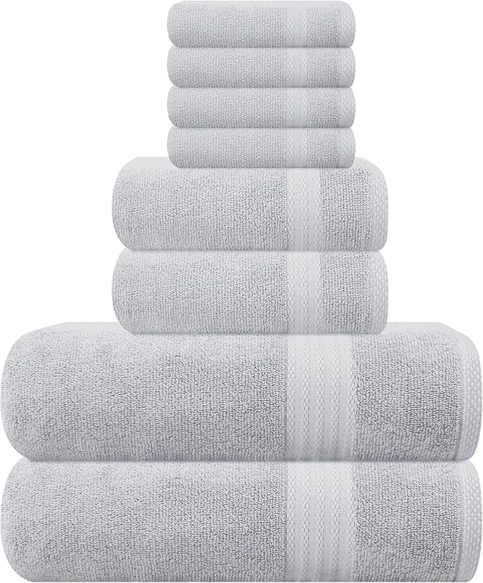 Casual GLAMBURG Ultra Soft 8 Piece Towel Set First-Class