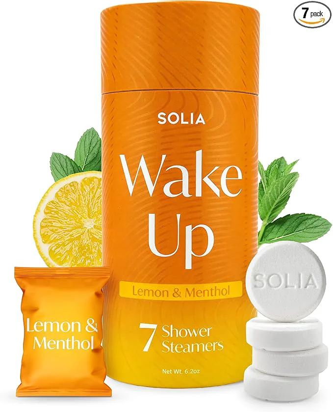 Top-Quality Solia Energizing Citrus Menthol Shower Steamers 7-Pack Green