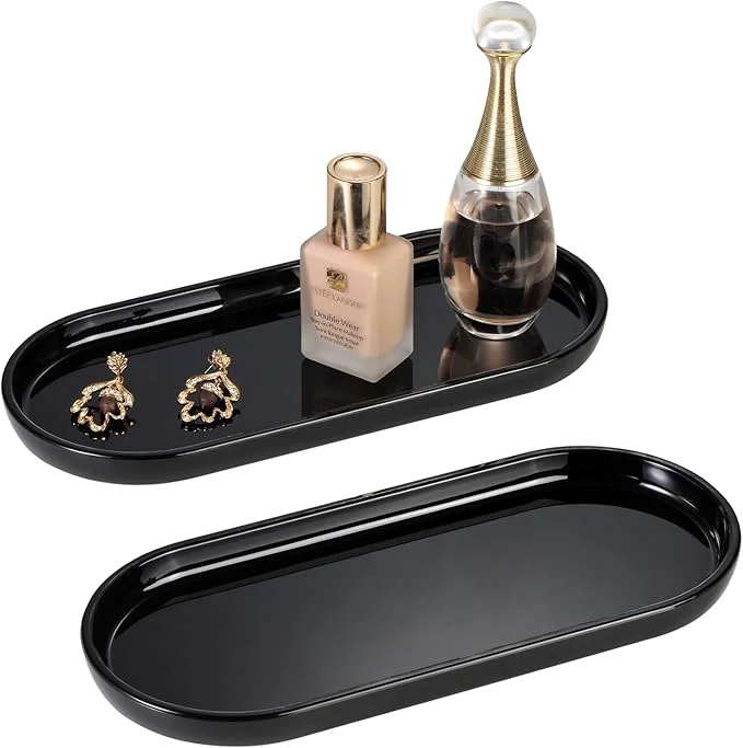 Quality SheeChung Acrylic Vanity Tray Bathroom Storage Tray 9.65 in x 4.5 in Catchall Recyclable