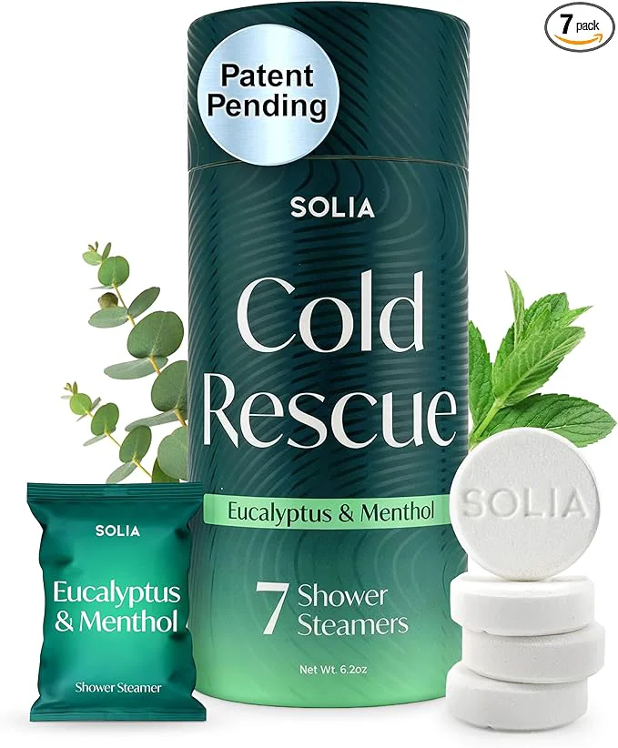 Powerful Solia Shower Steamers Eucalyptus and Menthol 7-Pack World-Class