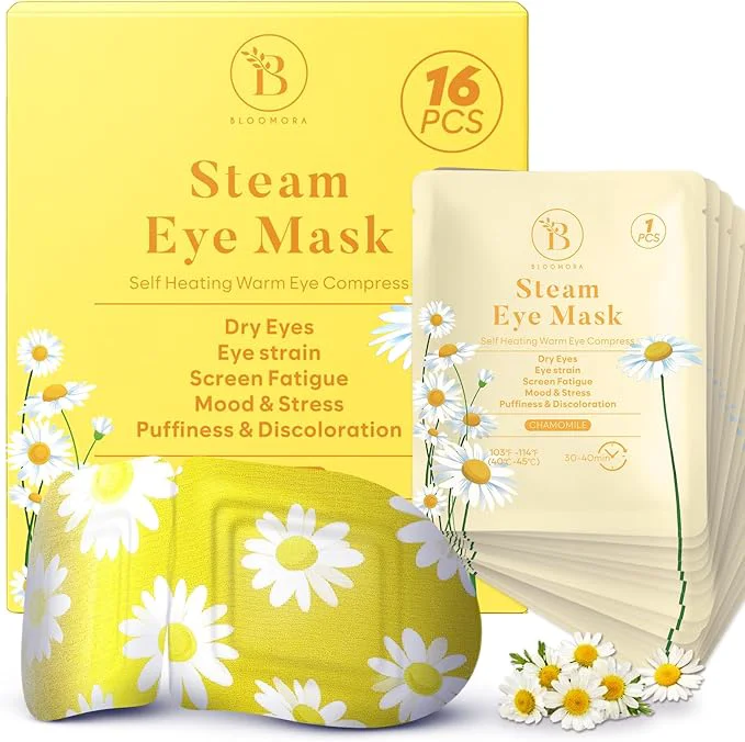 Powerful 16 Pack Chamomile Steam Eye Mask Healthy