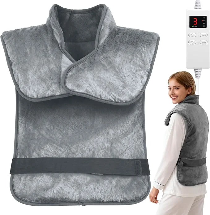 Long-Lasting Heating Pad for Neck and Shoulders and Back Pain Relief Heating Pad for Back Top-Quality