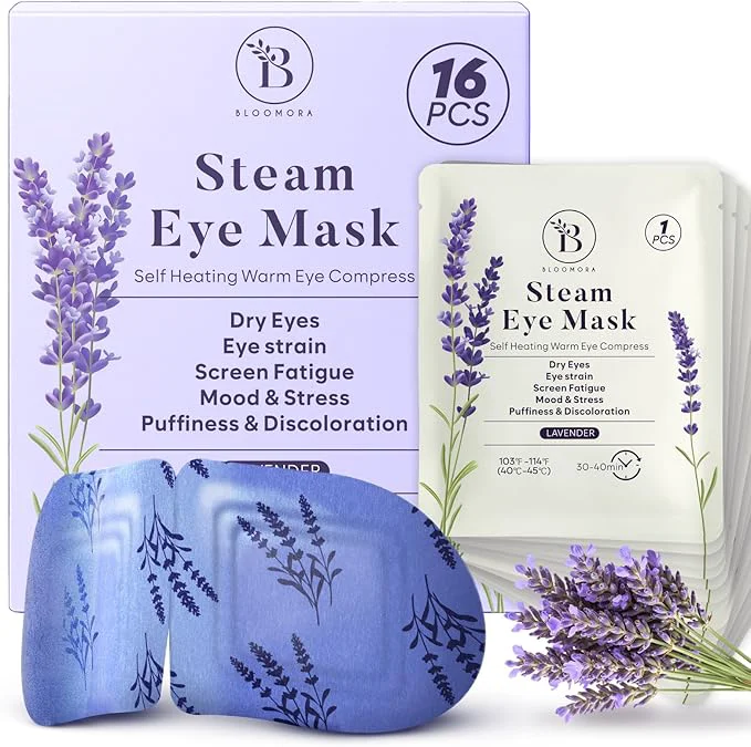 Minimalist 16 Pack Lavender Steam Eye Mask Authentic