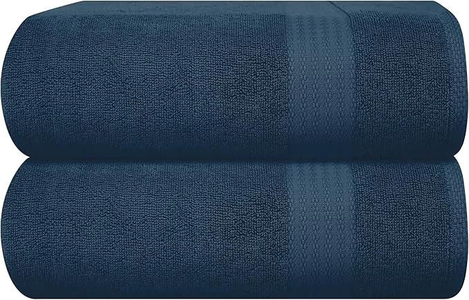 Quality GLAMBURG Premium Cotton Oversized 2 Pack Bath Sheet 35x70- Pure Cotton High-Grade