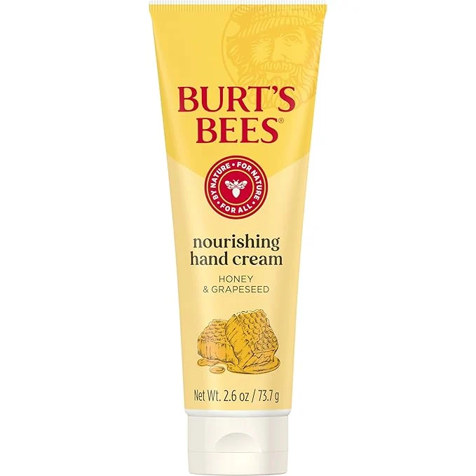 Easy-to-Use Burt's Bees Nourishing Honey Grapeseed Oil Hand Cream 2.6 Oz Detailed