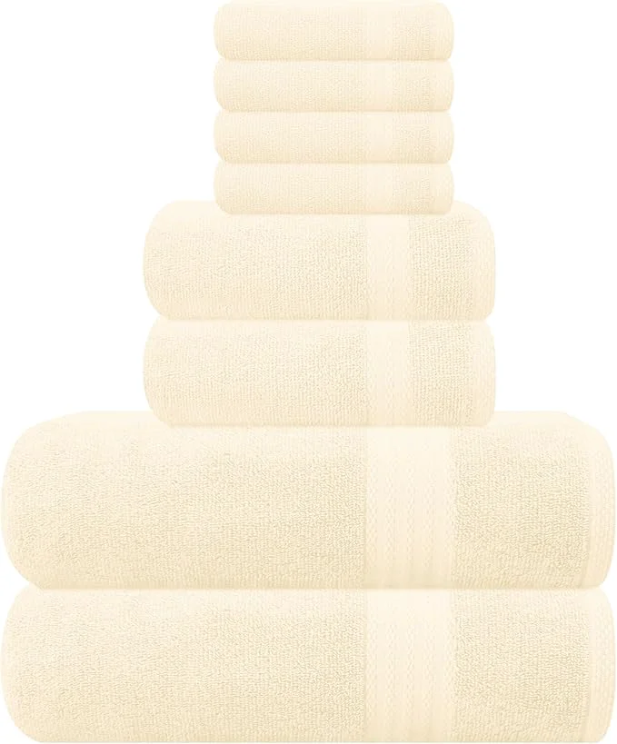 Quality GLAMBURG Ultra Soft 8-Piece Towel Set Proven