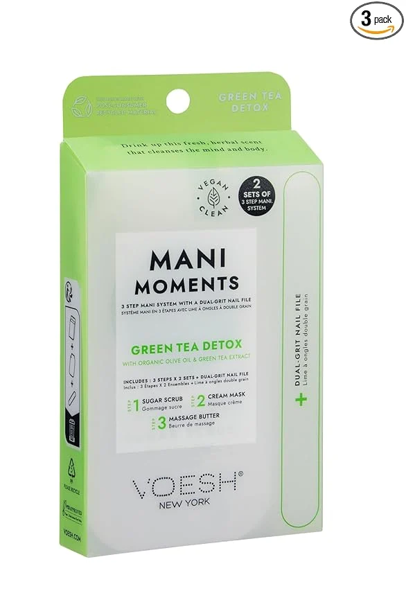 Proven VOESH Mani Moments Two Sets of Mani in a Box 3 Step Nail File Manicure Kit Solid