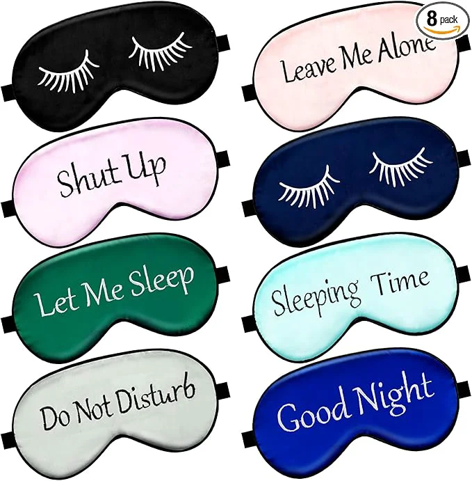 Pure 8 Pieces Funny Sleep Mask Silk Eye Mask Expertly Made