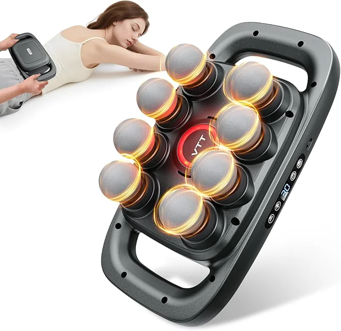 Original Design VTT 8-Head Massage Gun Deep Tissue Back Massager Electric Handheld Massager Efficient