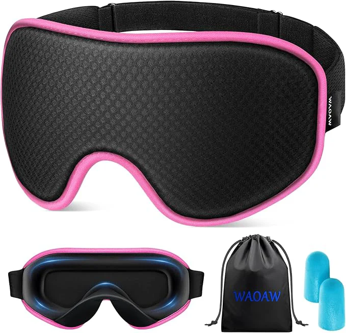 Official WAOAW Sleep Mask for Men Women Blackout Eye Masks for Sleep Traditional