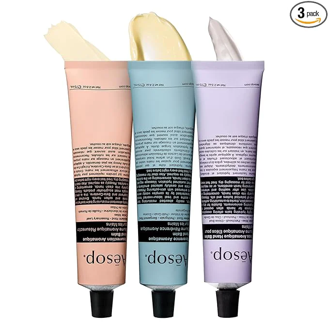 Dependable Aesop Hand Balm Set – Resurrection Reverence Eleos Hand Cream Trio– Deeply Clean