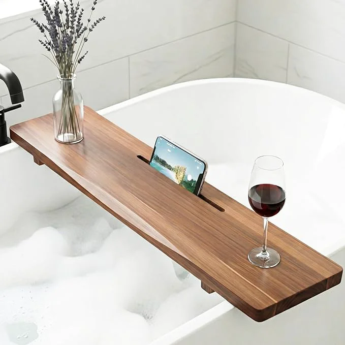 Exclusive Acacia 1.2 T Wood Bathtub Tray Caddy Verified