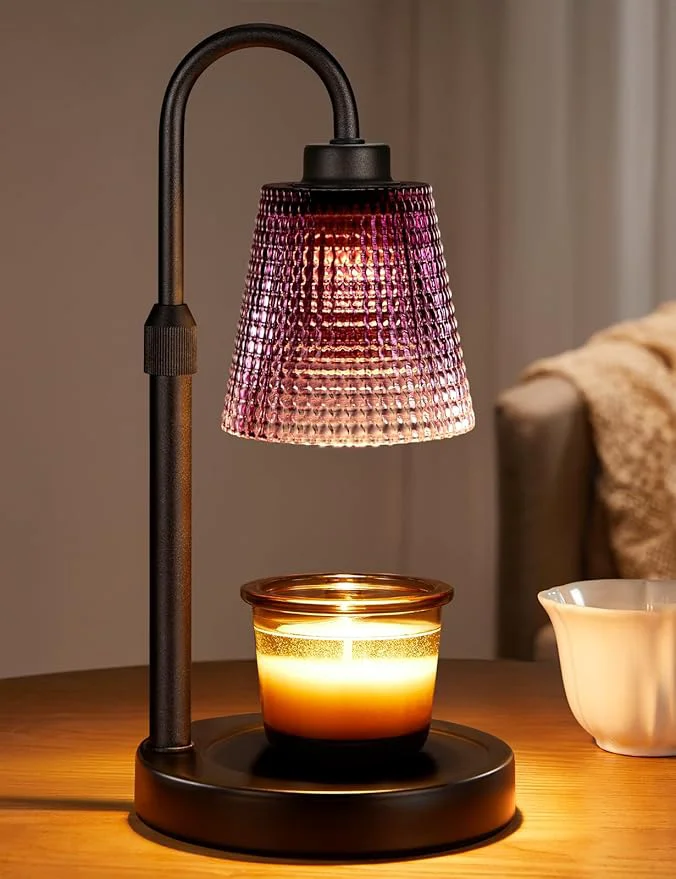 Soft Innqoo Purple Candle Warmer Lamp Environmentally Friendly