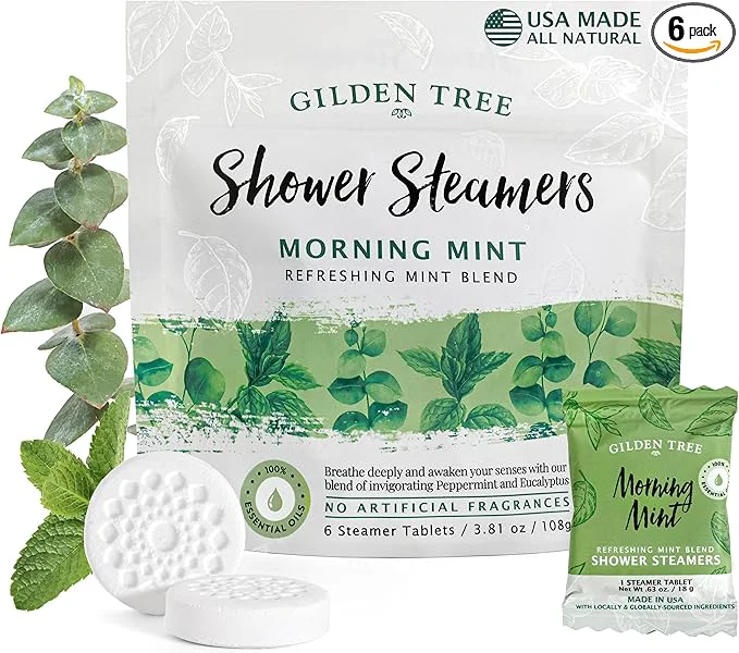 Long-Lasting Gilden Tree Shower Steamers Aromatherapy Peppermint Eucalyptus Essential Oils Smart