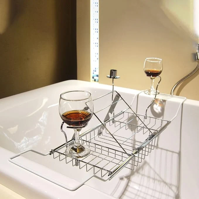 High-Quality HLS Bathtub Tray Caddy for Luxury Bath Expandable Extra Wide Bath Tub Tray Superior