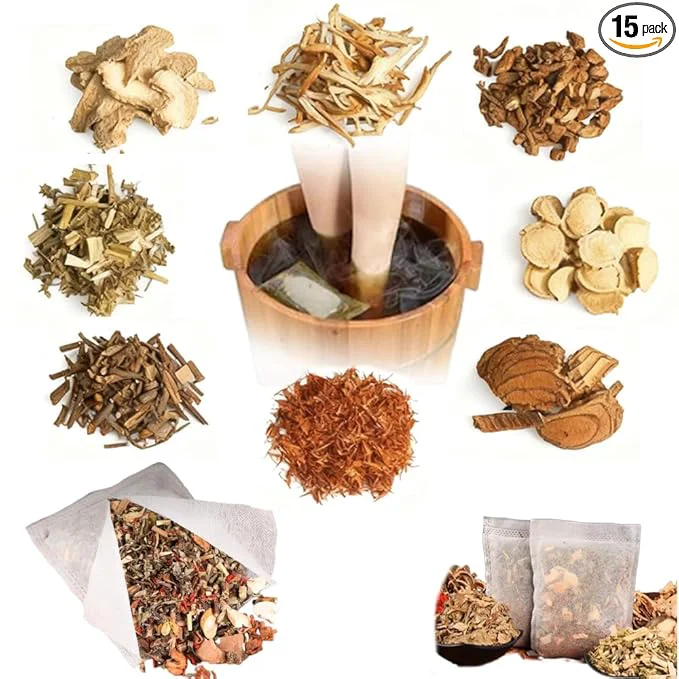 High-End Ouliget Herbal Pedicure Foot Soak Lymphatic Drainage Ginger Mugwort Foot Bath Versatile