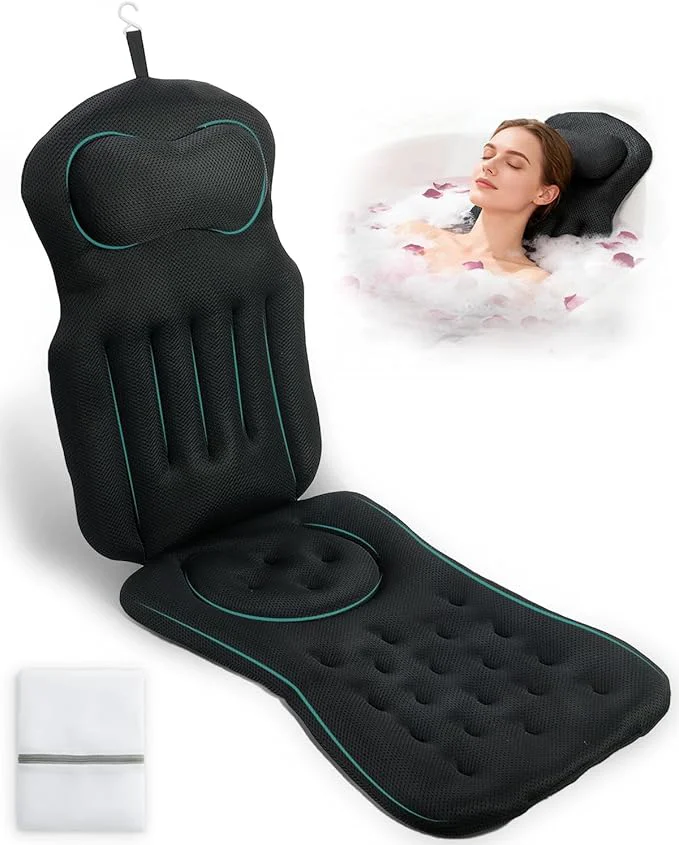 Practical Full Body Bath Pillow for Bathtub 5D Thick Tub Pillow for Bathtub Reusable