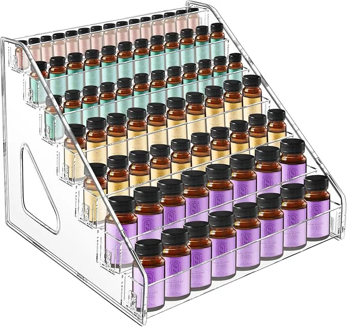 Effective Vowcarol Essential Oil Organizer 7 Tier Essential Oil Storage Shelf Essential Outstanding