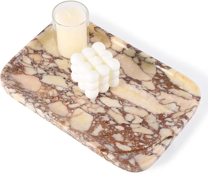 Exclusive Karibiber Calacatta Marble Vanity Trays Marble Bathroom Tray Countertop Fine
