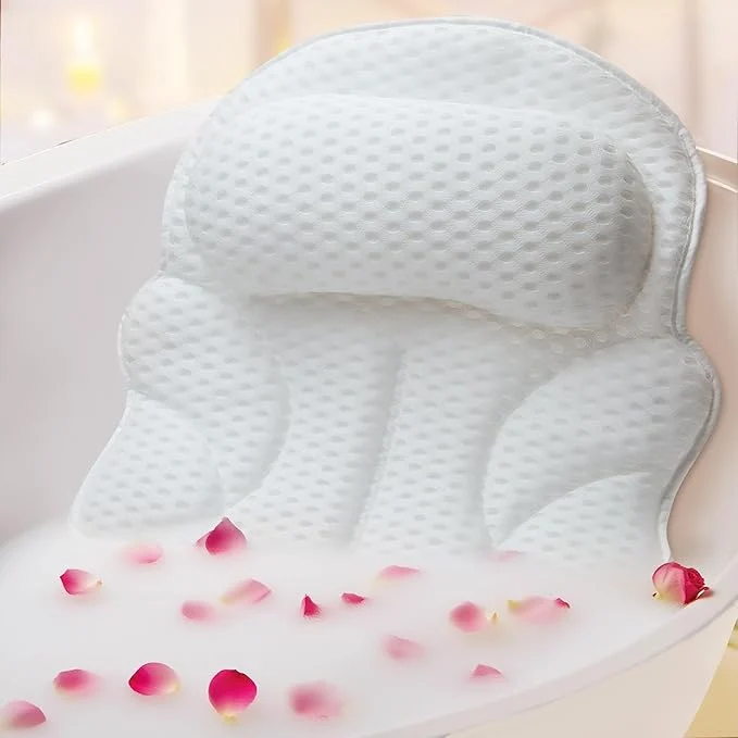 Elegant Bath Pillows for Tub – 4D Air Mesh Bathtub Pillow Healthy