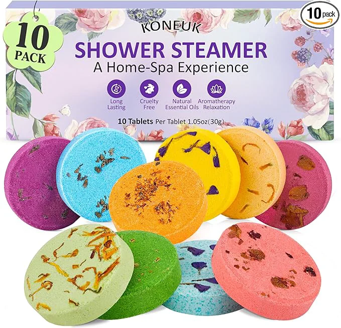 Green 10 Pack Shower Steamers Aromatherapy Gifts Breathable