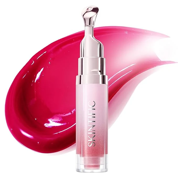 Trusted SKINTIFIC Peptide Brightening Lip Serum Hydrating Plumping Tinted Lip Gloss Versatile
